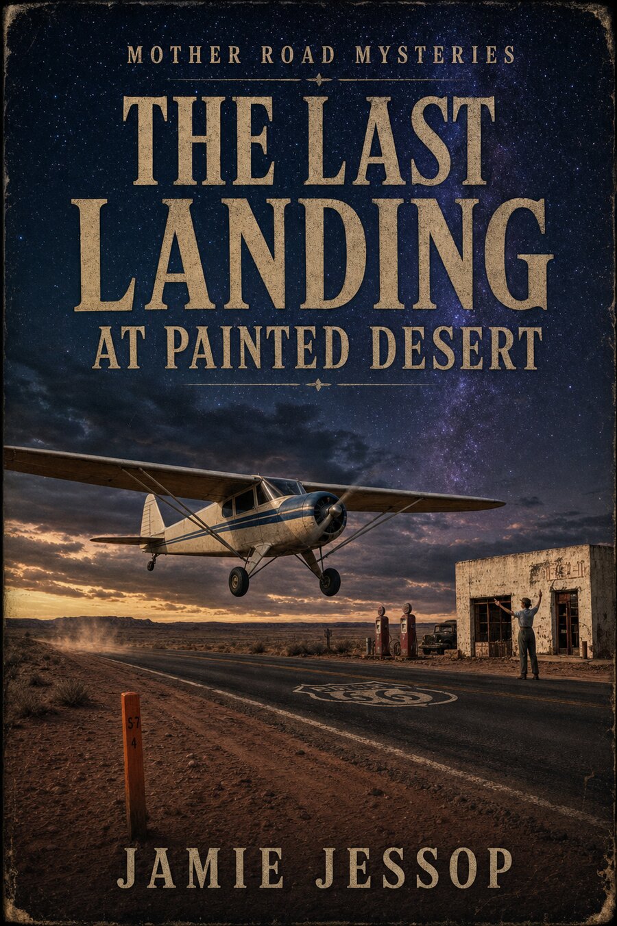 The Last Landing at Painted Desert by Jamie Jessop cover concept